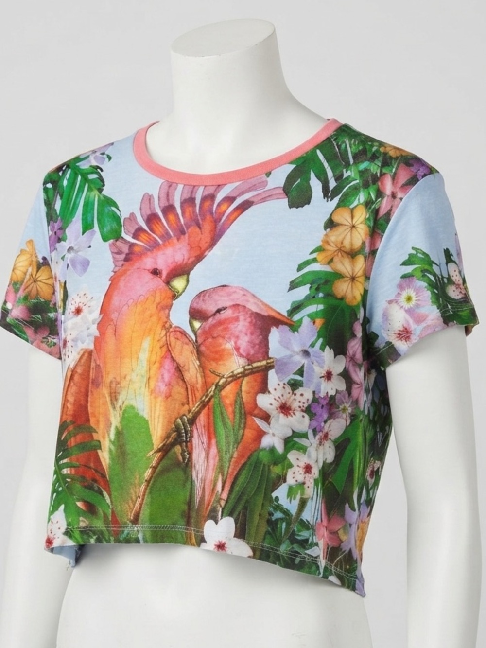 Desigual - Tropical Parrot Floral Crop Top in Multicolor